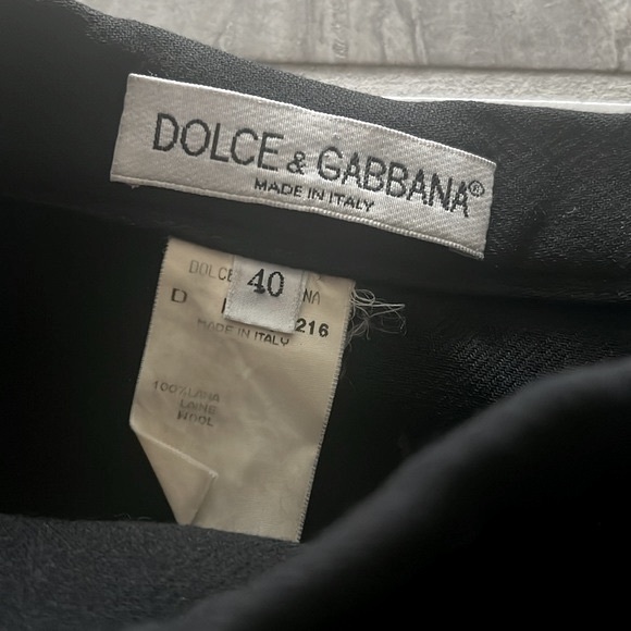 Dolce & Gabbana Wool Black Pants, Size 40 (Made in Italy) Approx. Retail $1,045 - Picture 7 of 12